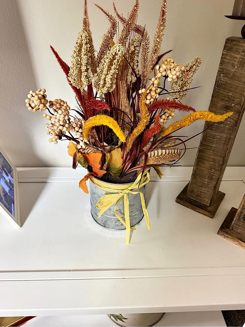 Fall Floral Decor Set Orange & Yellow
